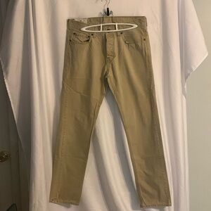 Mens Hollister California button fly khaki pants